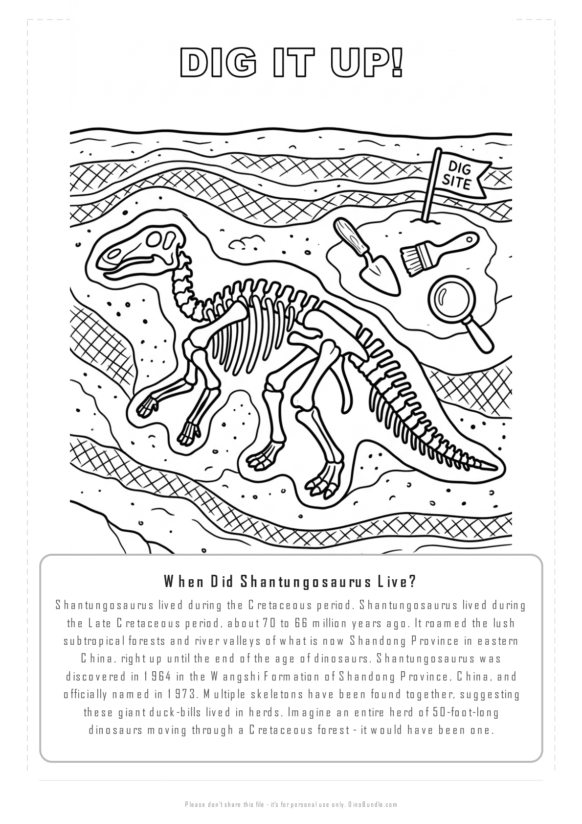 Shantungosaurus printable page 6