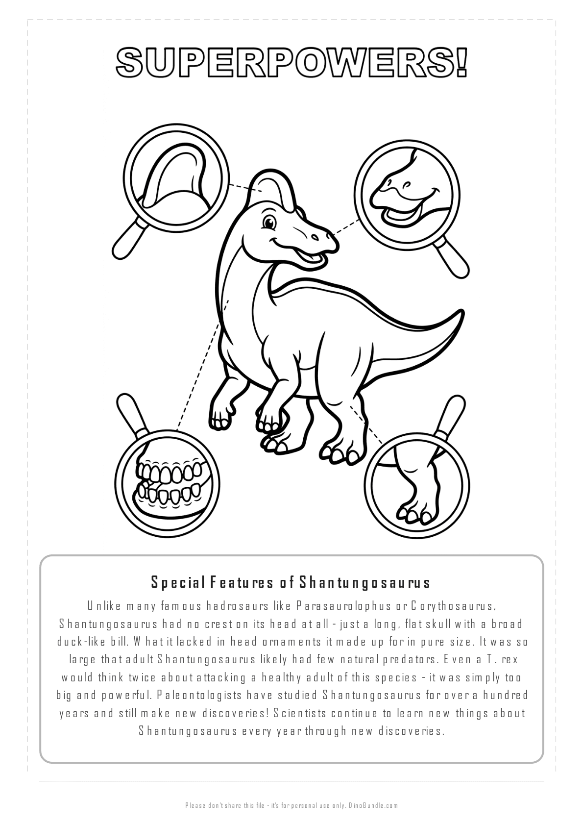 Shantungosaurus printable page 7