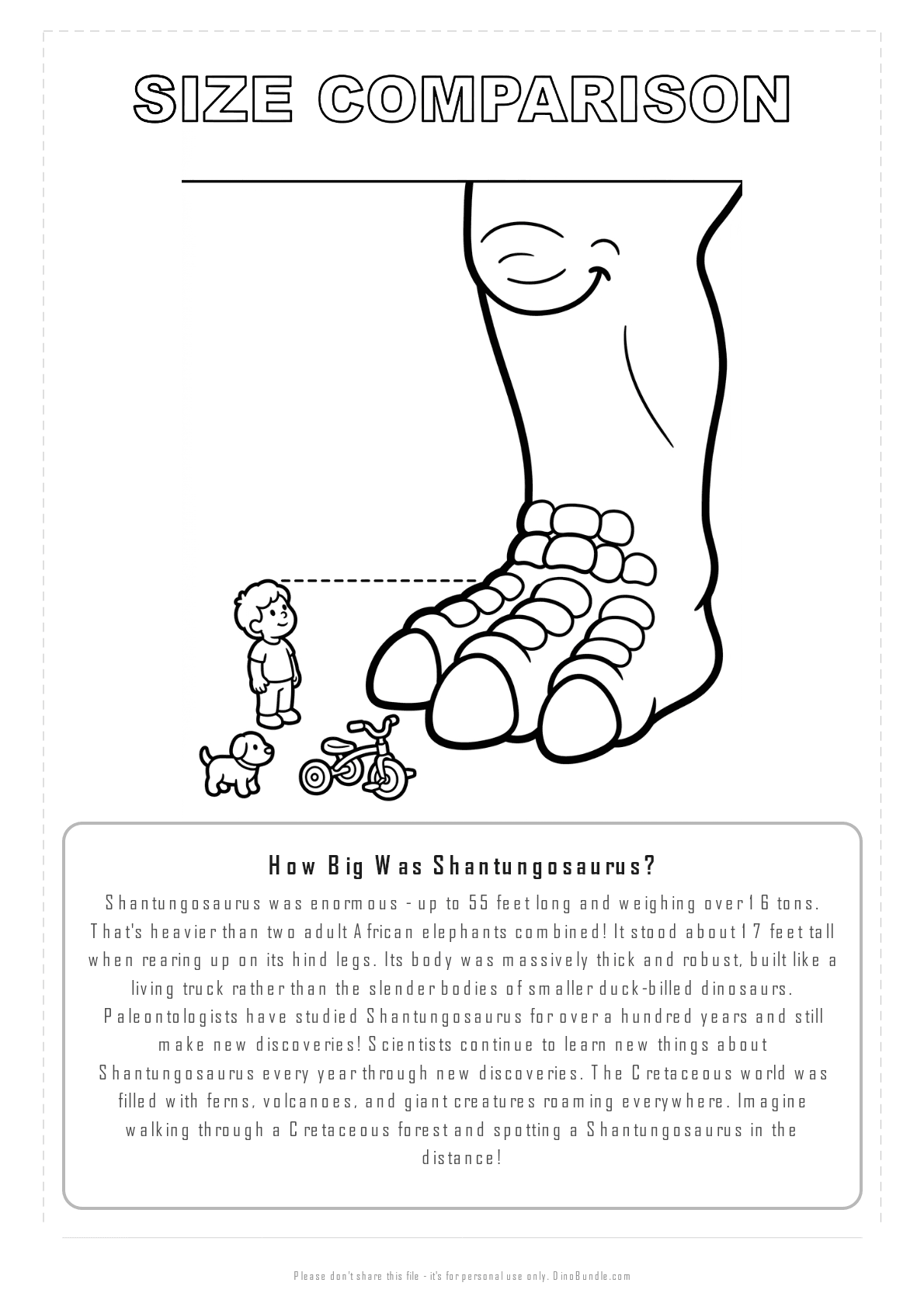 Shantungosaurus printable page 8