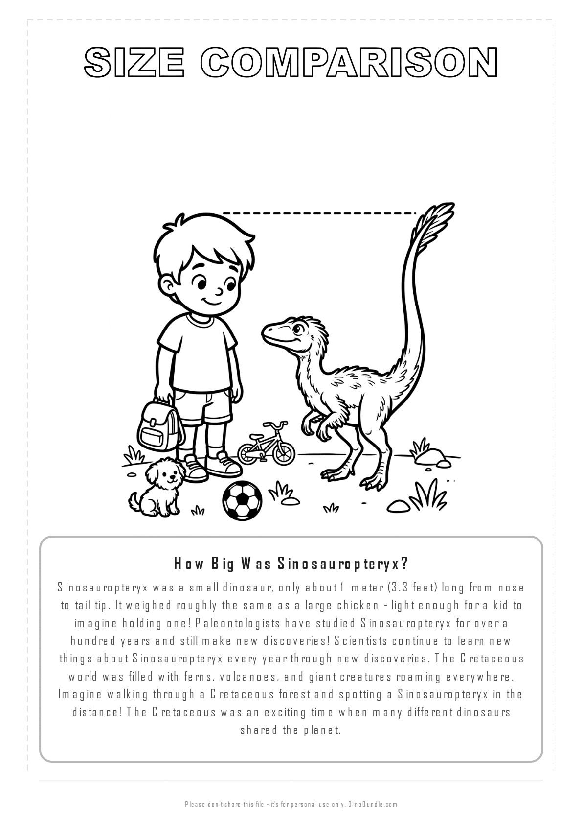 Sinosauropteryx printable page 8