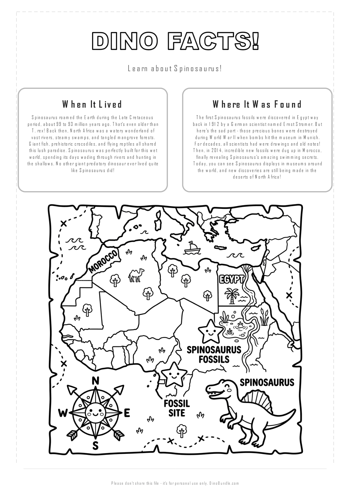 Spinosaurus printable page 2