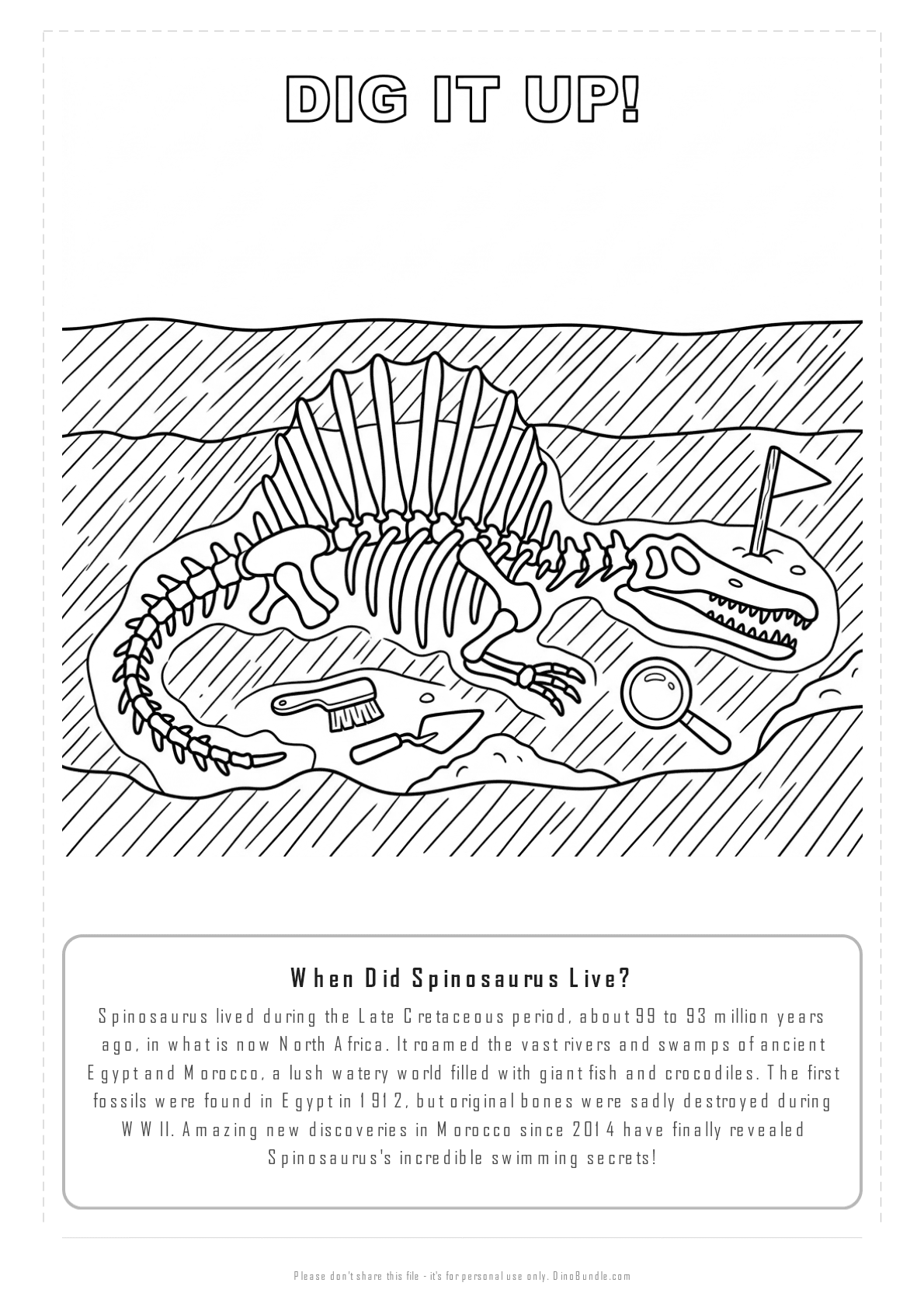 Spinosaurus printable page 6