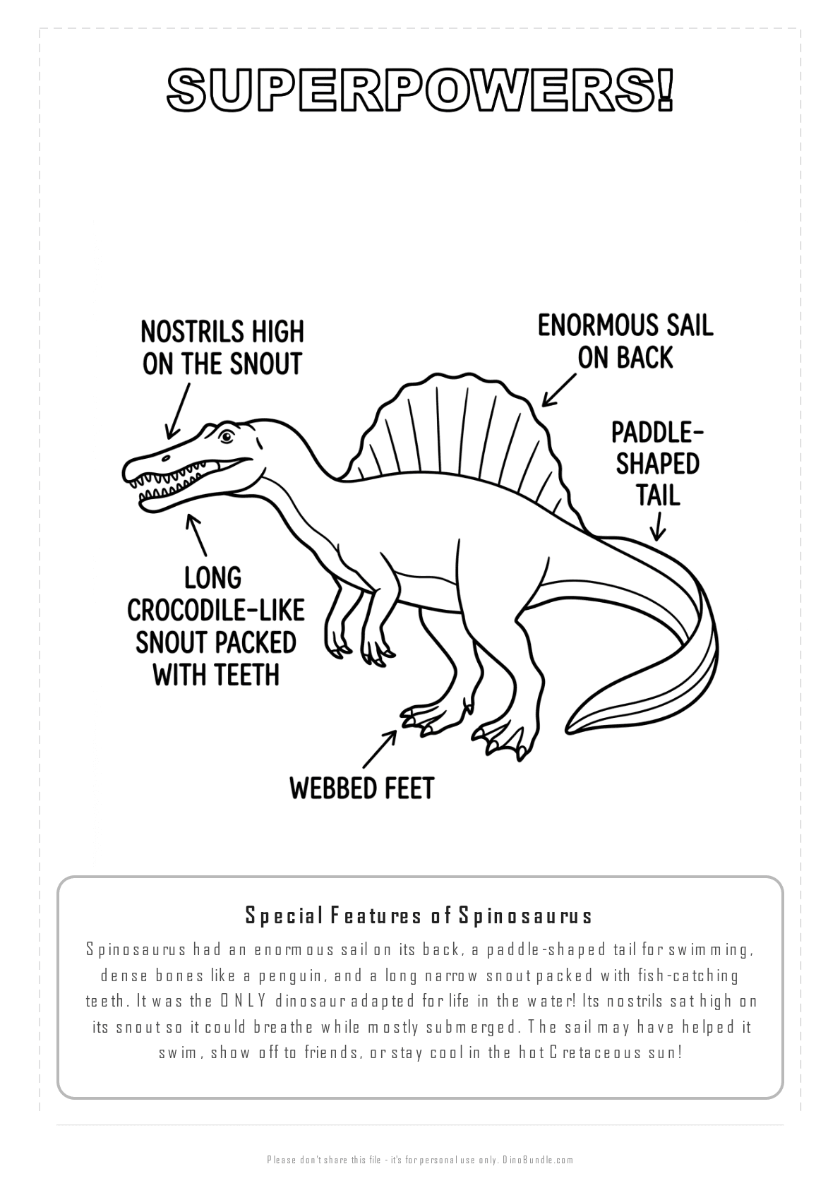 Spinosaurus printable page 7