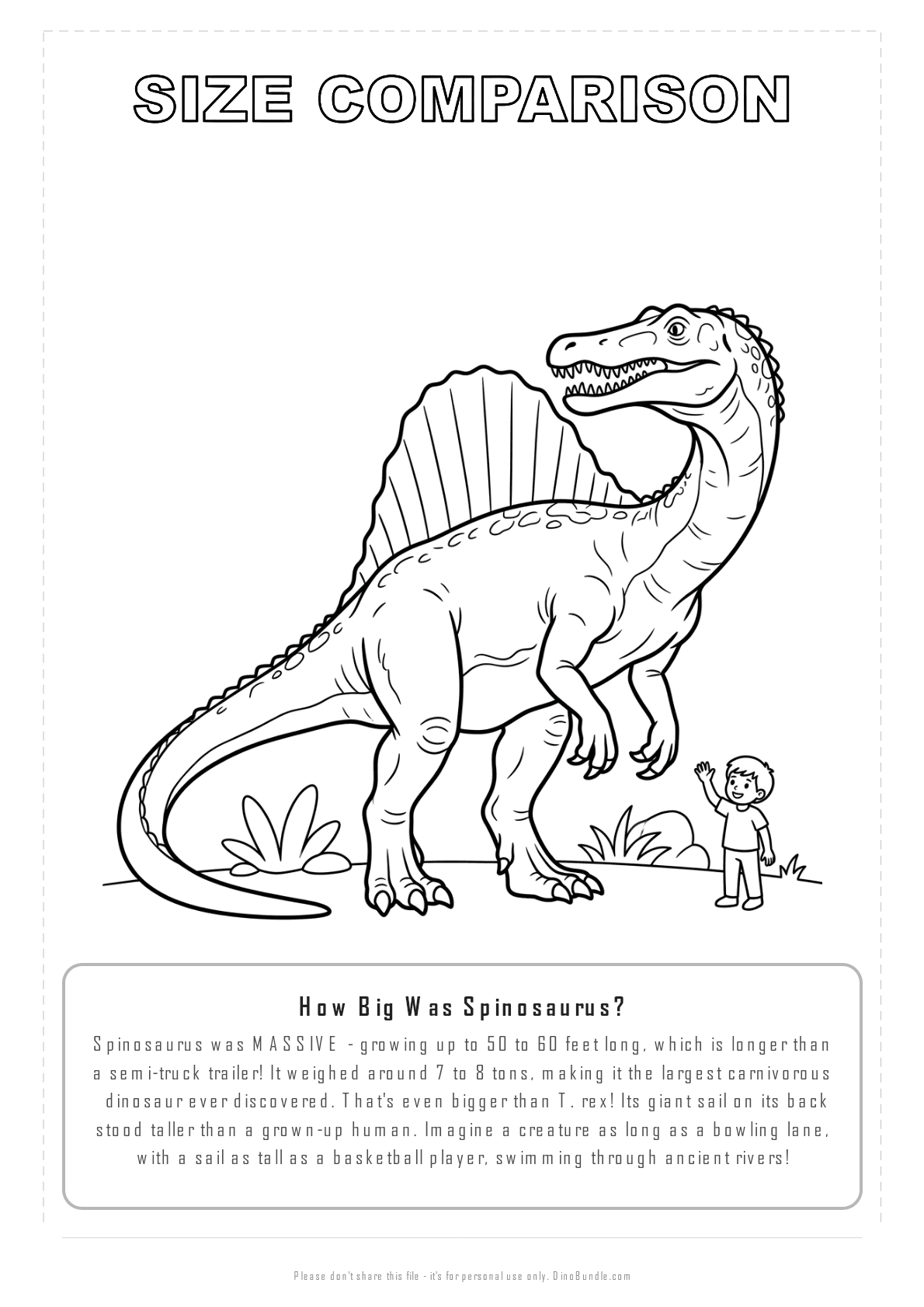 Spinosaurus printable page 8