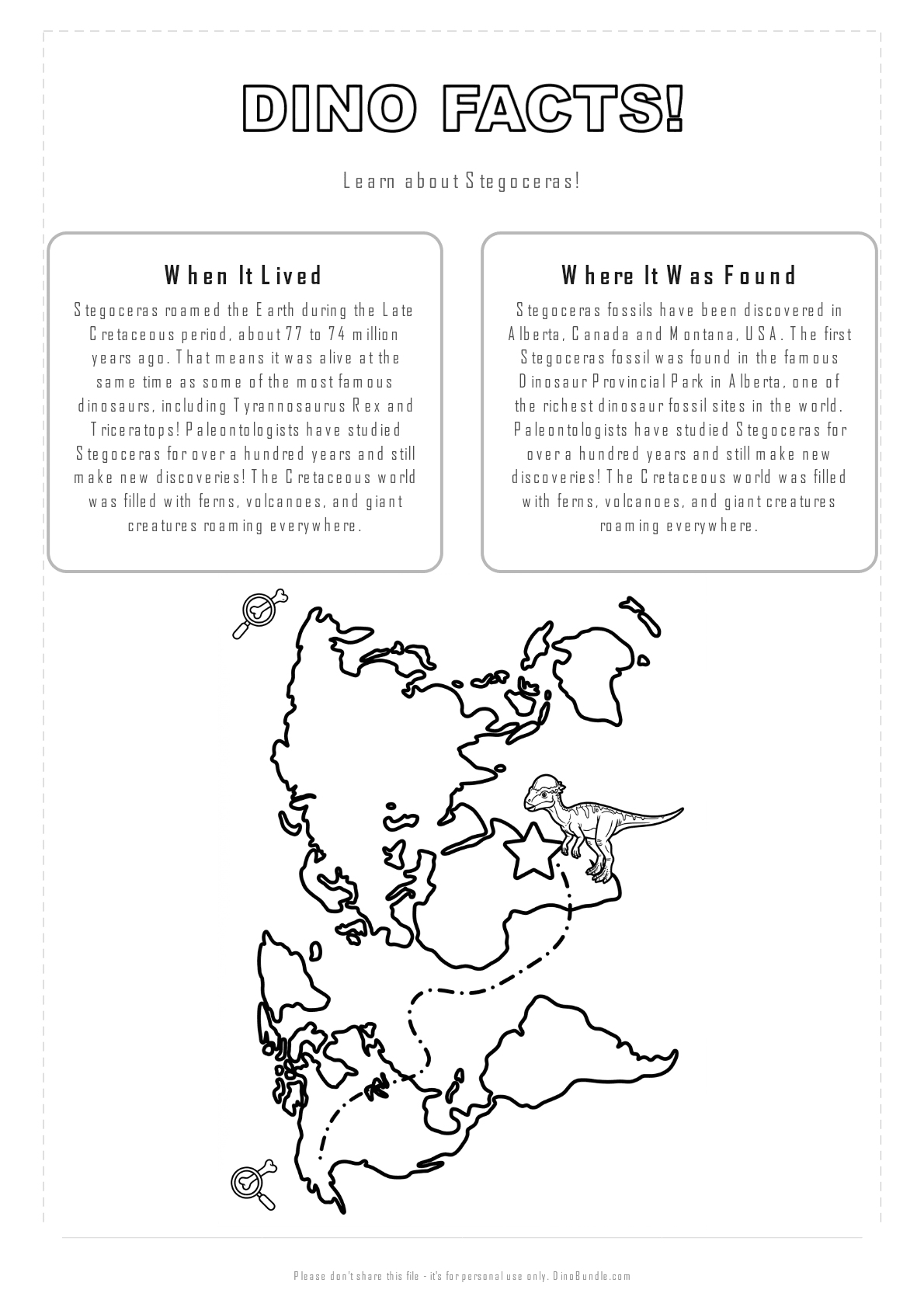 Stegoceras printable page 2