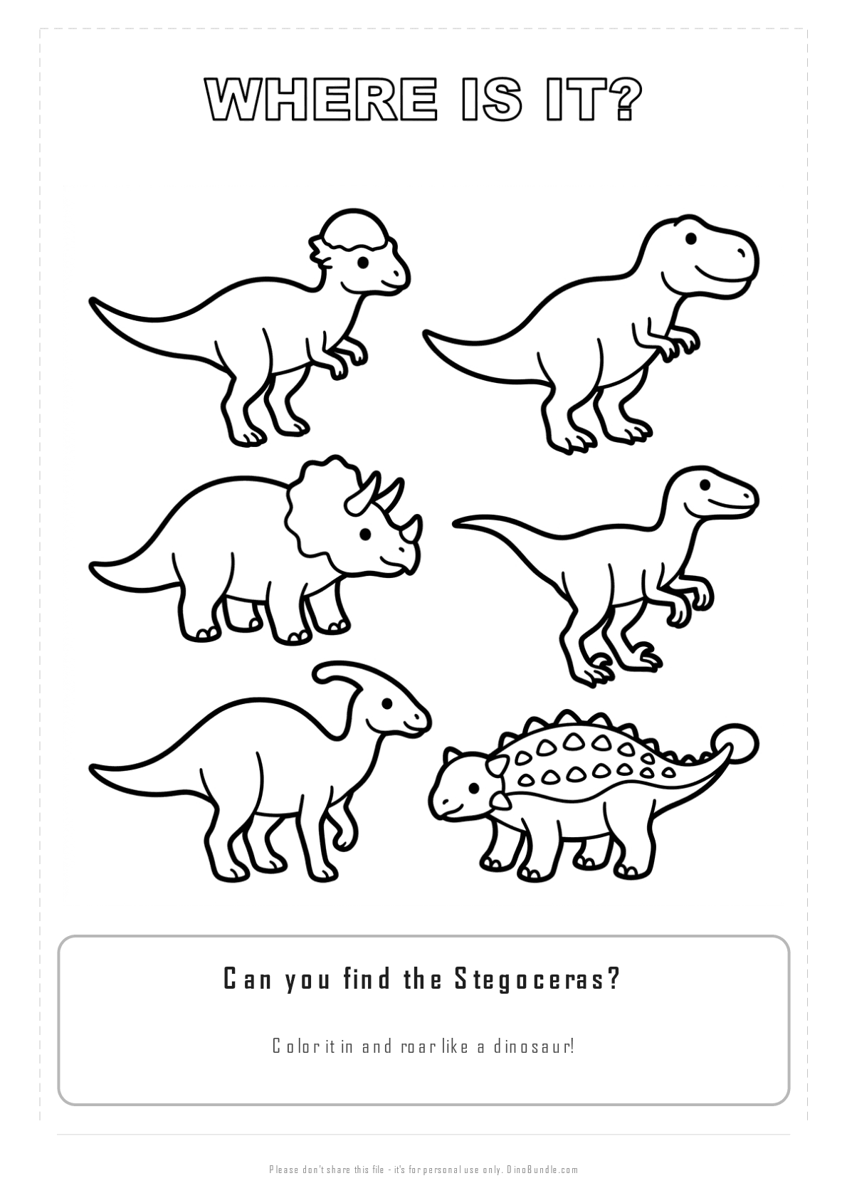 Stegoceras printable page 3