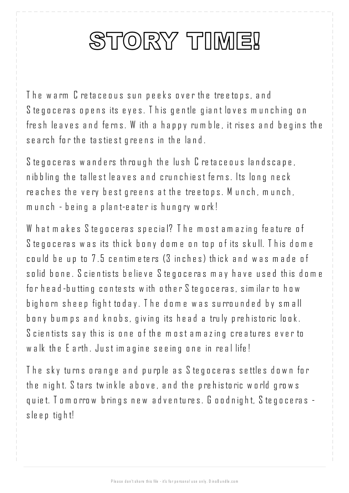 Stegoceras printable page 4