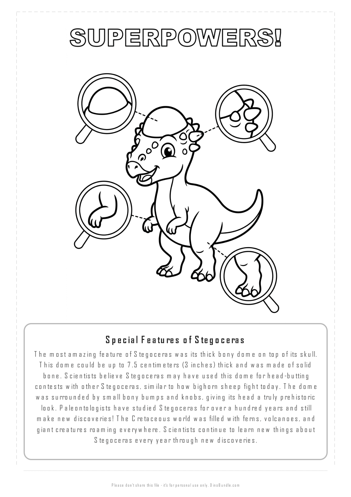 Stegoceras printable page 7