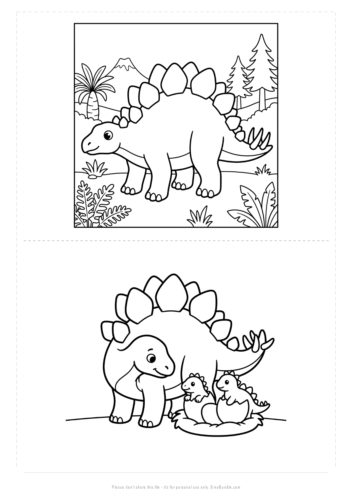 Stegosaurus printable page 5