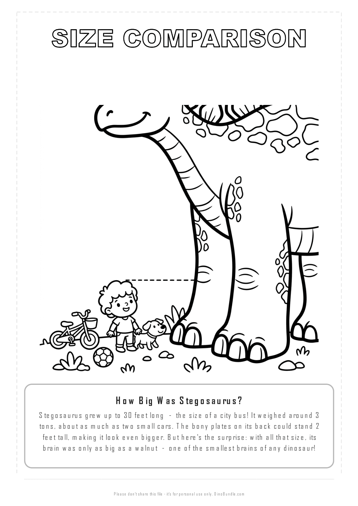 Stegosaurus printable page 8