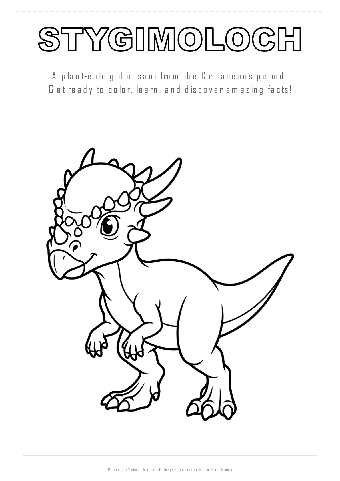 Stygimoloch printable page 1