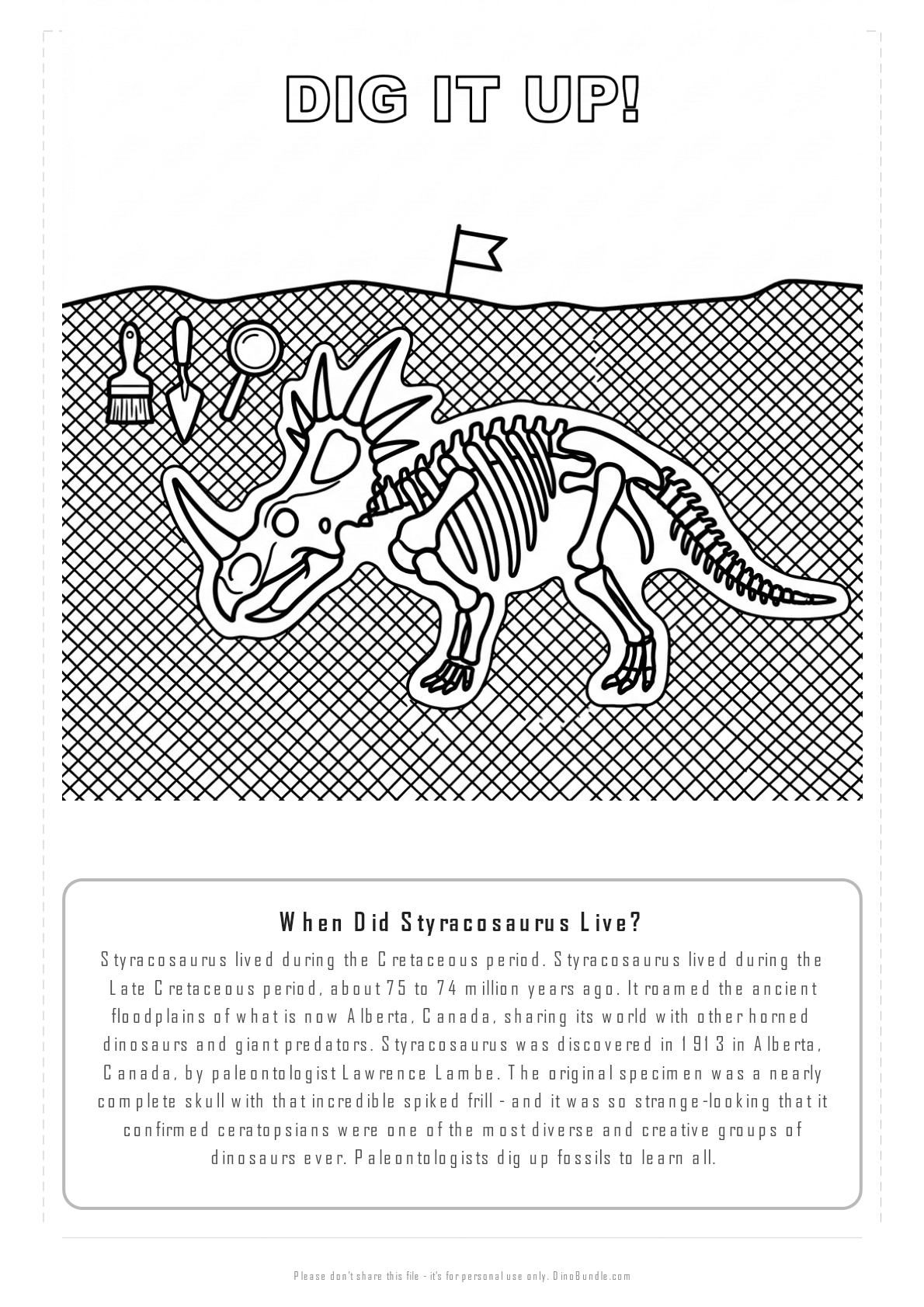 Styracosaurus printable page 6