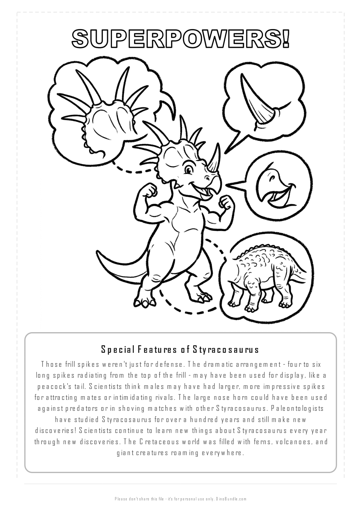 Styracosaurus printable page 7