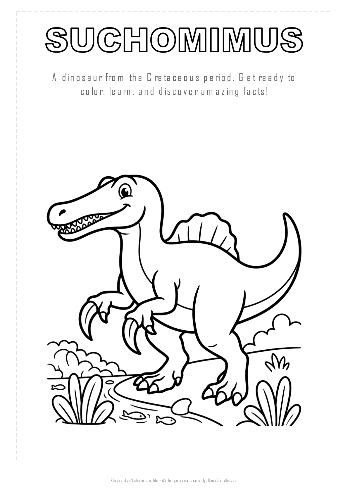 Suchomimus printable page 1