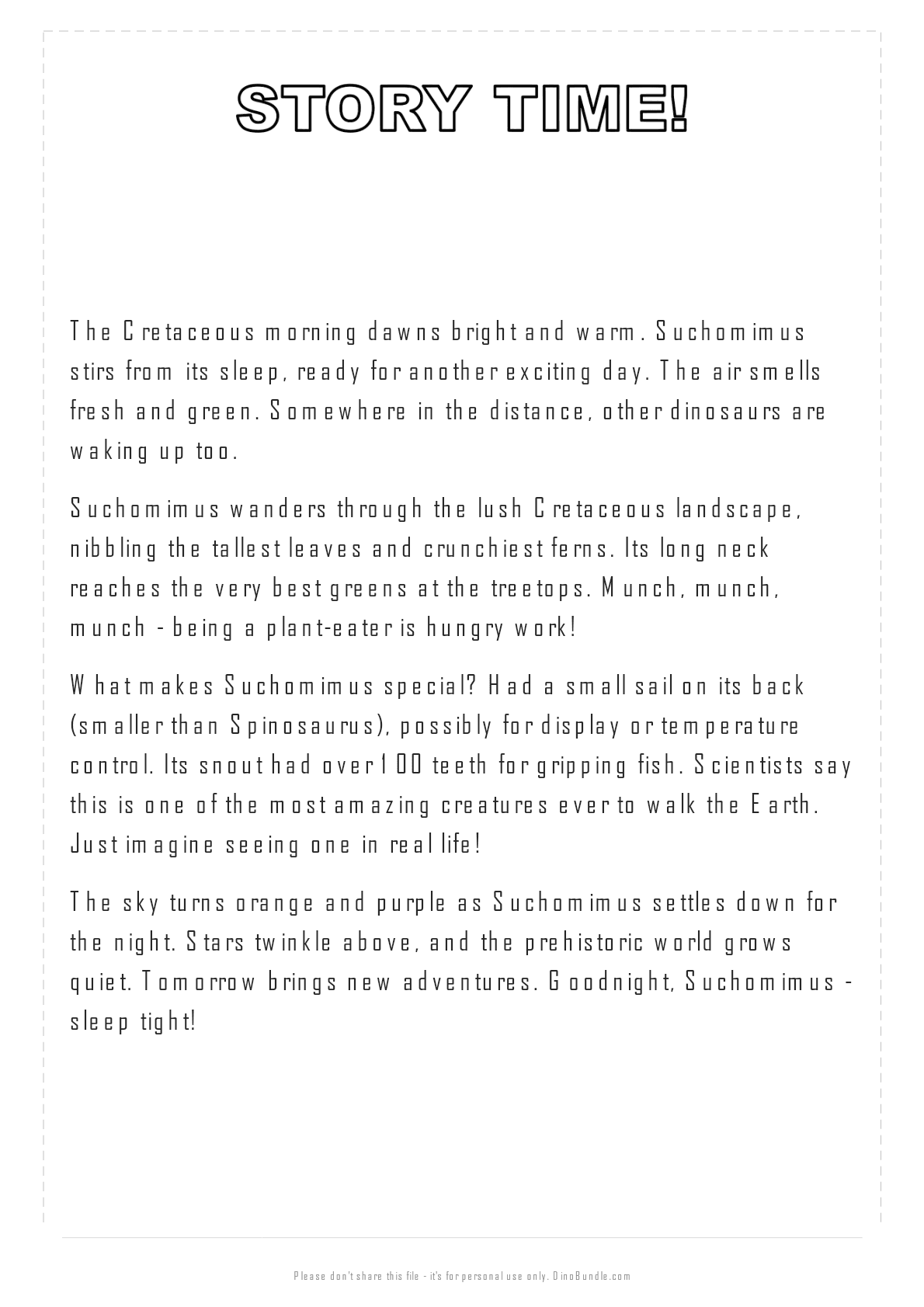 Suchomimus printable page 4