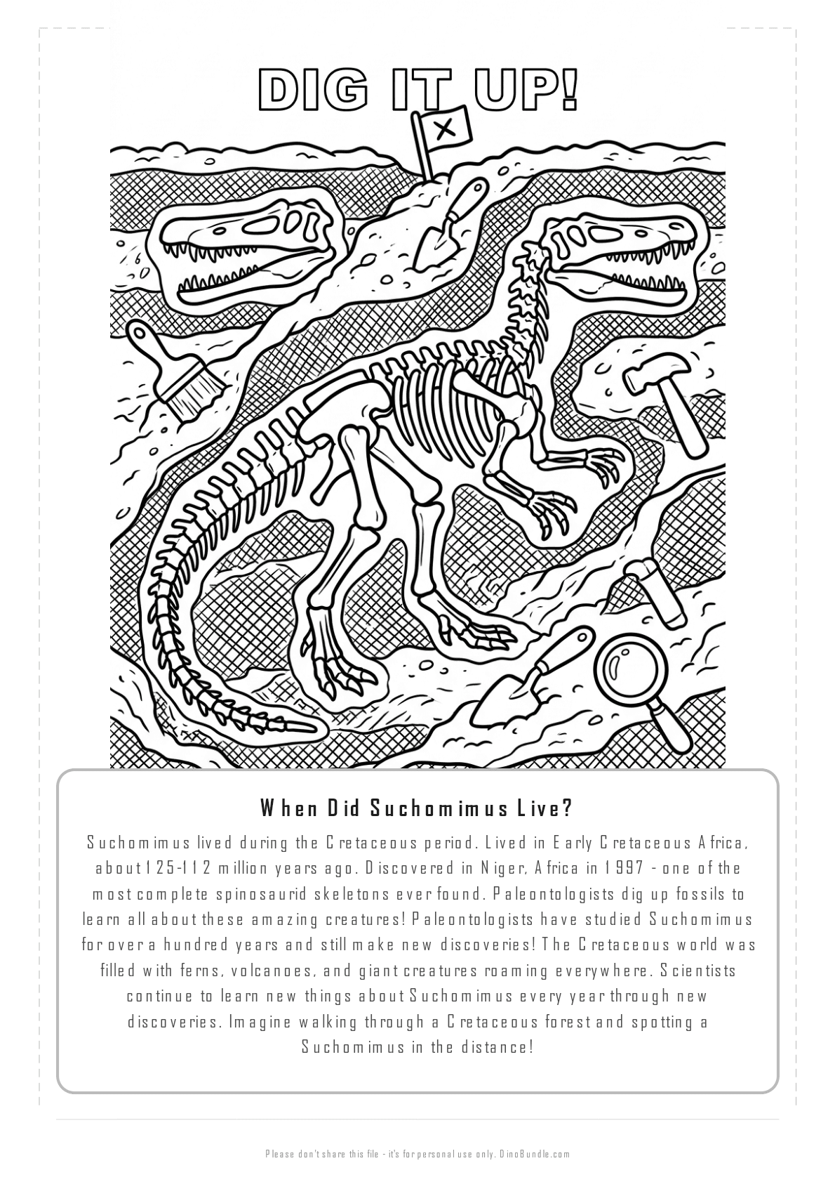 Suchomimus printable page 6
