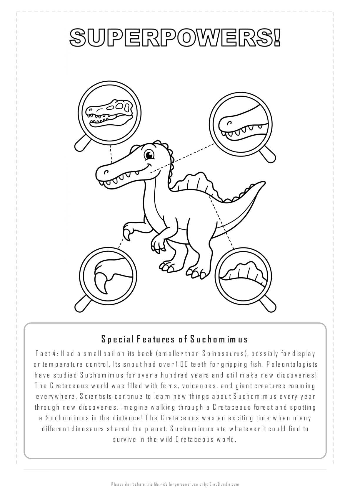 Suchomimus printable page 7