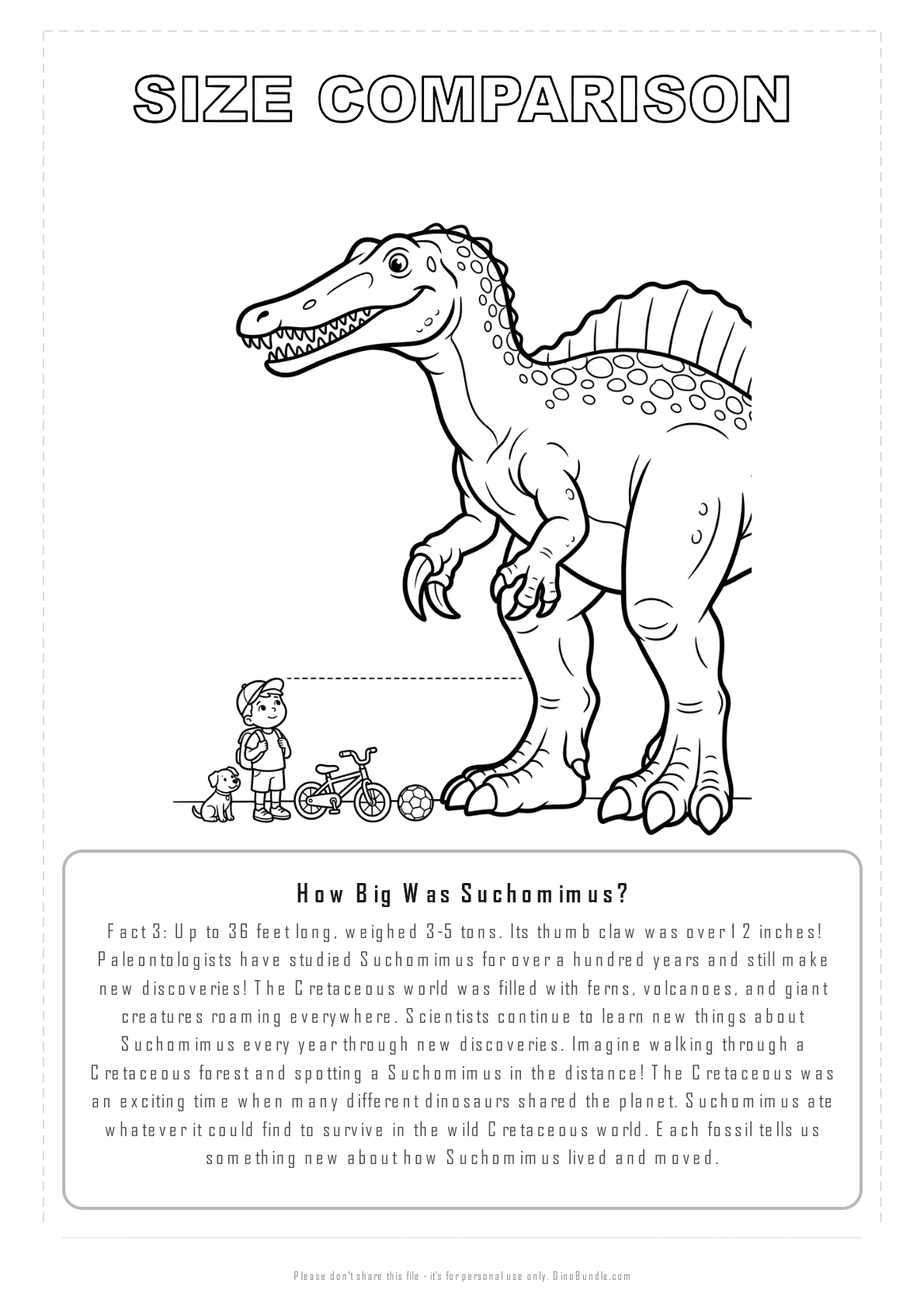 Suchomimus printable page 8
