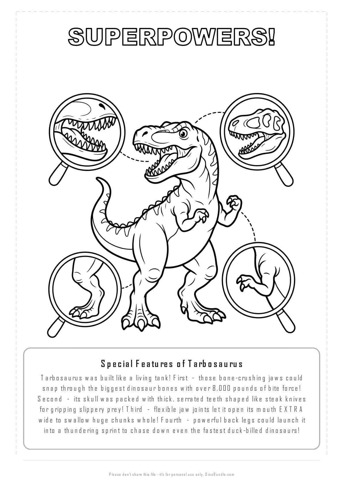 Tarbosaurus printable page 7