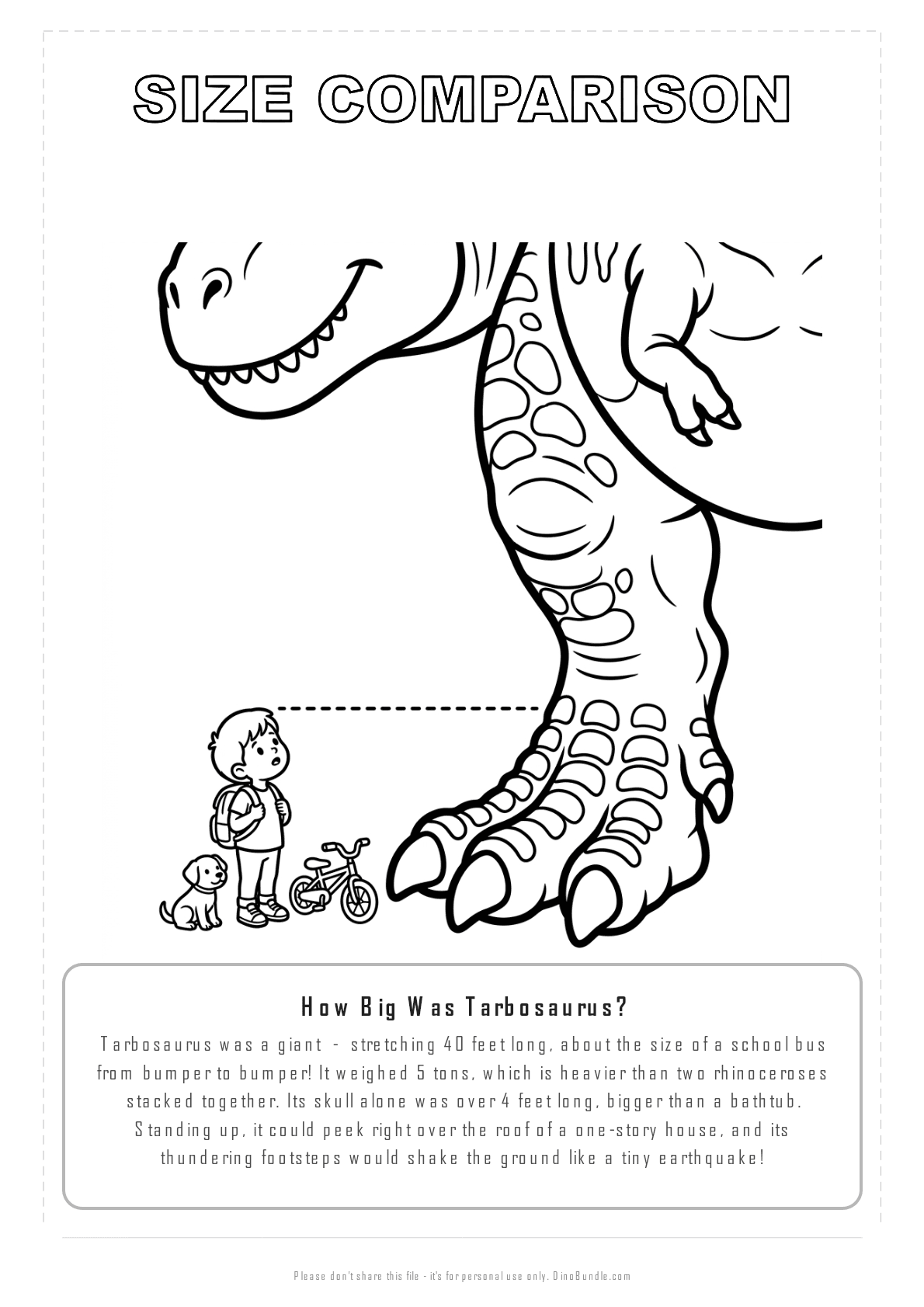 Tarbosaurus printable page 8