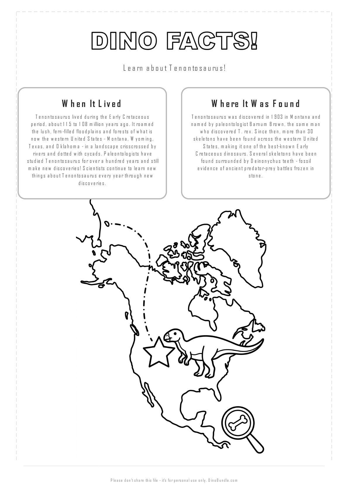 Tenontosaurus printable page 2