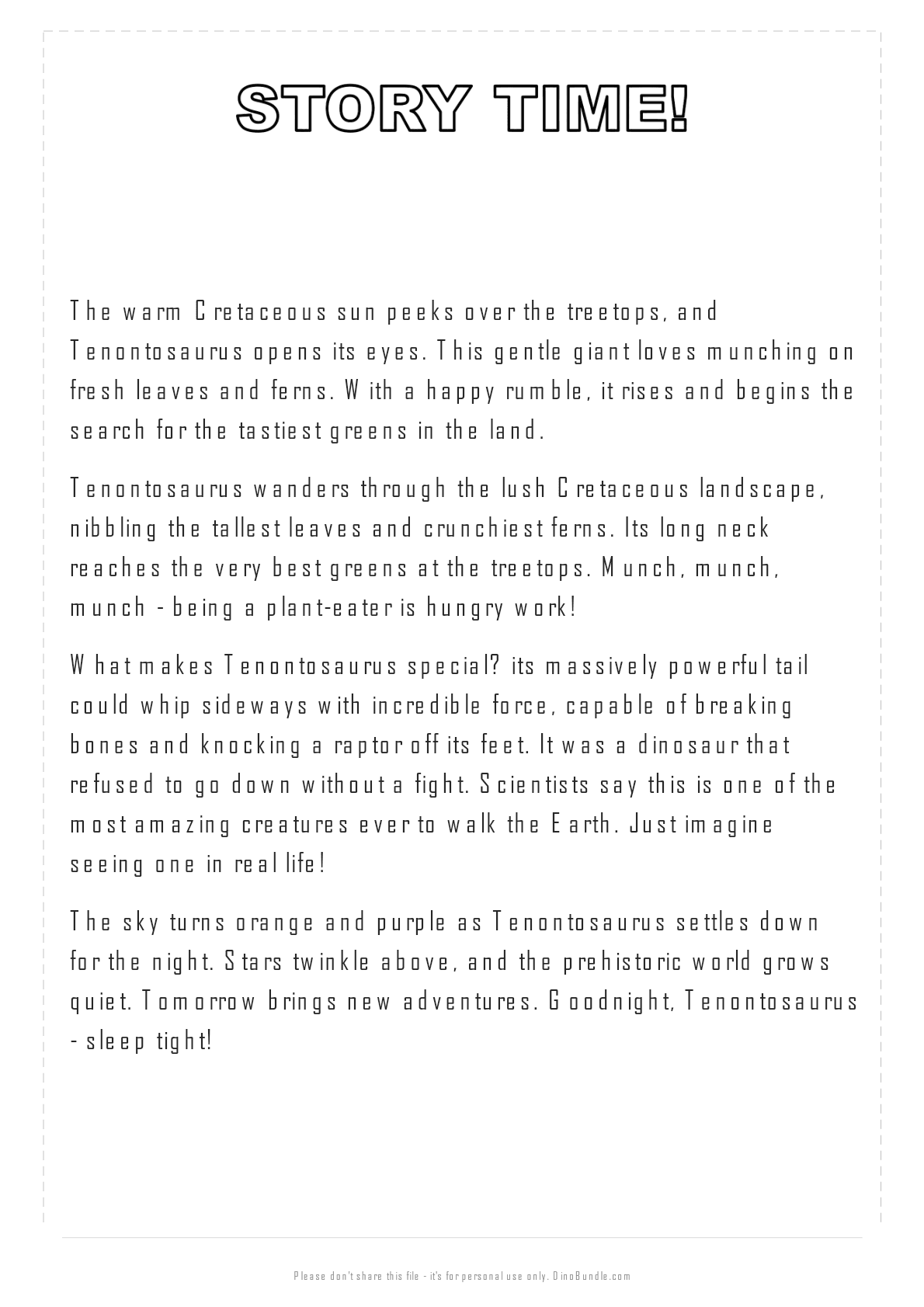 Tenontosaurus printable page 4