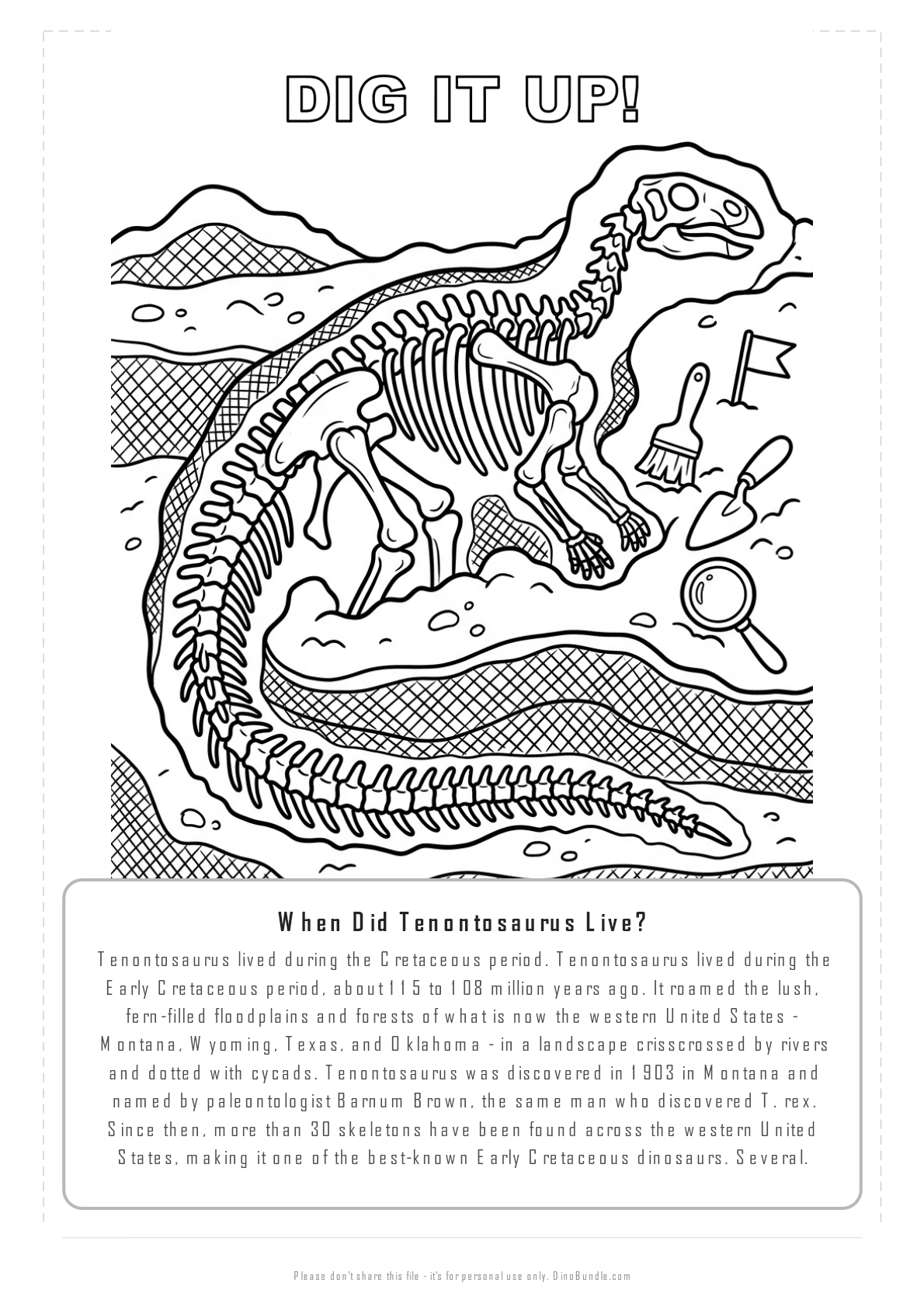 Tenontosaurus printable page 6