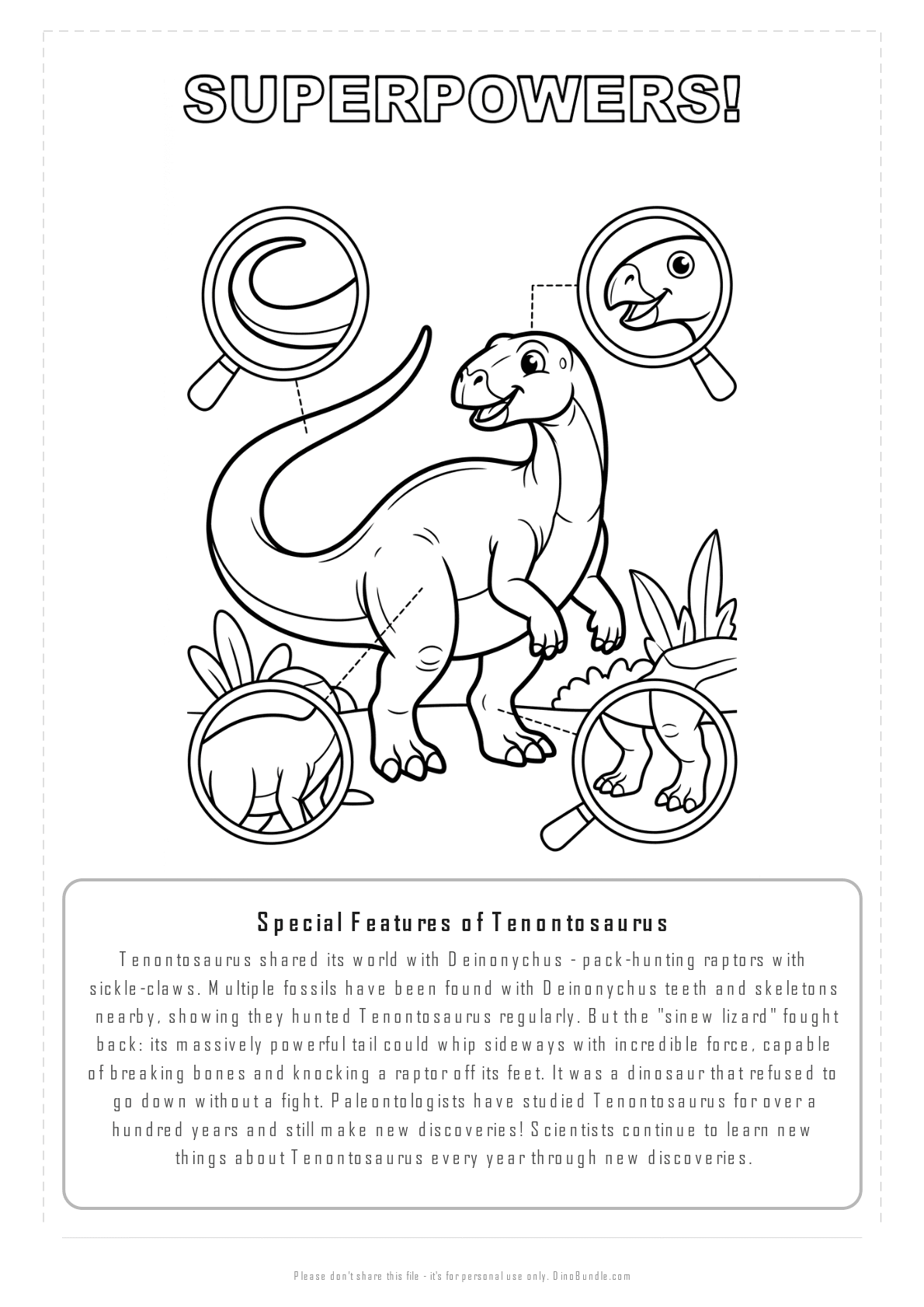 Tenontosaurus printable page 7