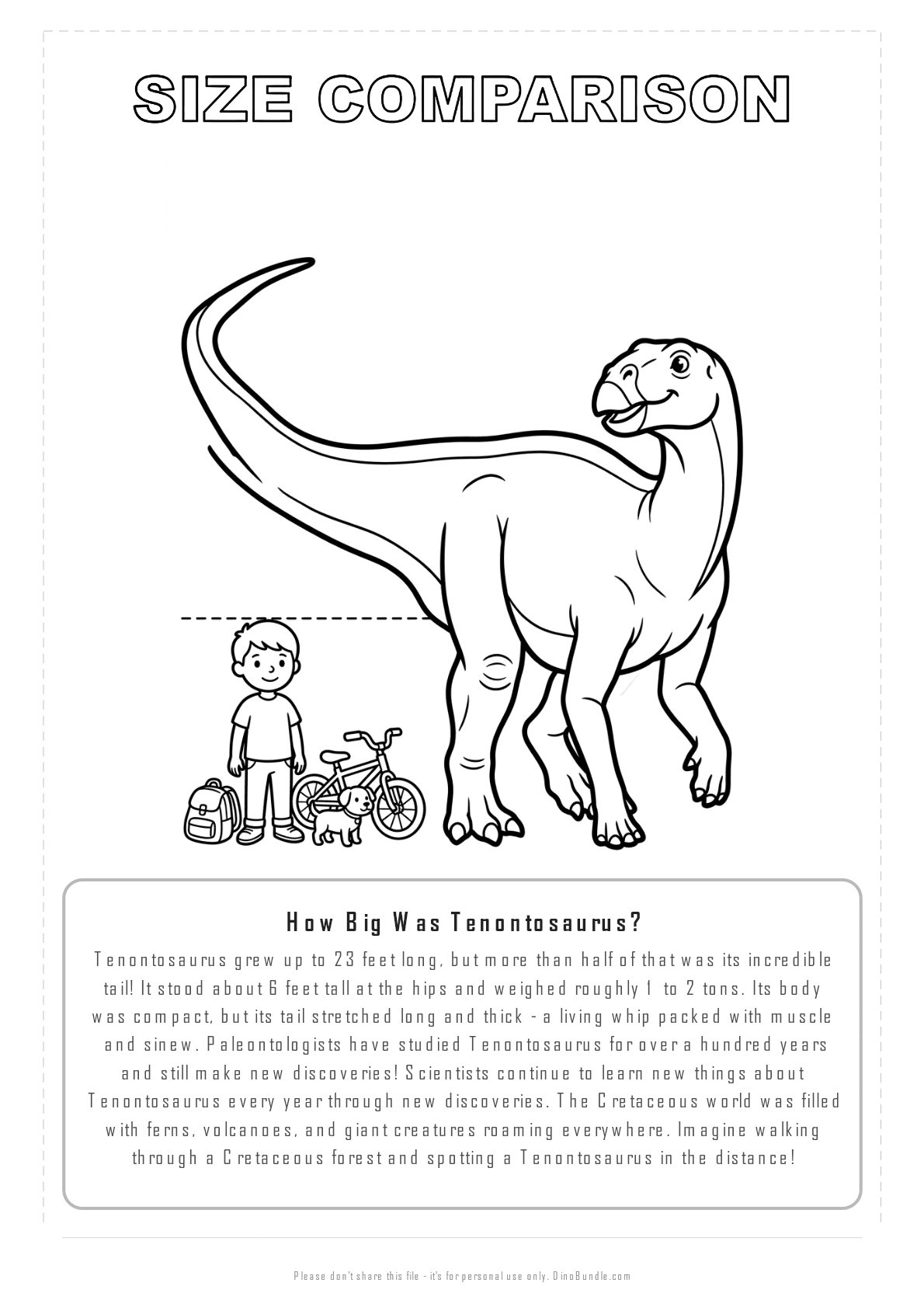 Tenontosaurus printable page 8