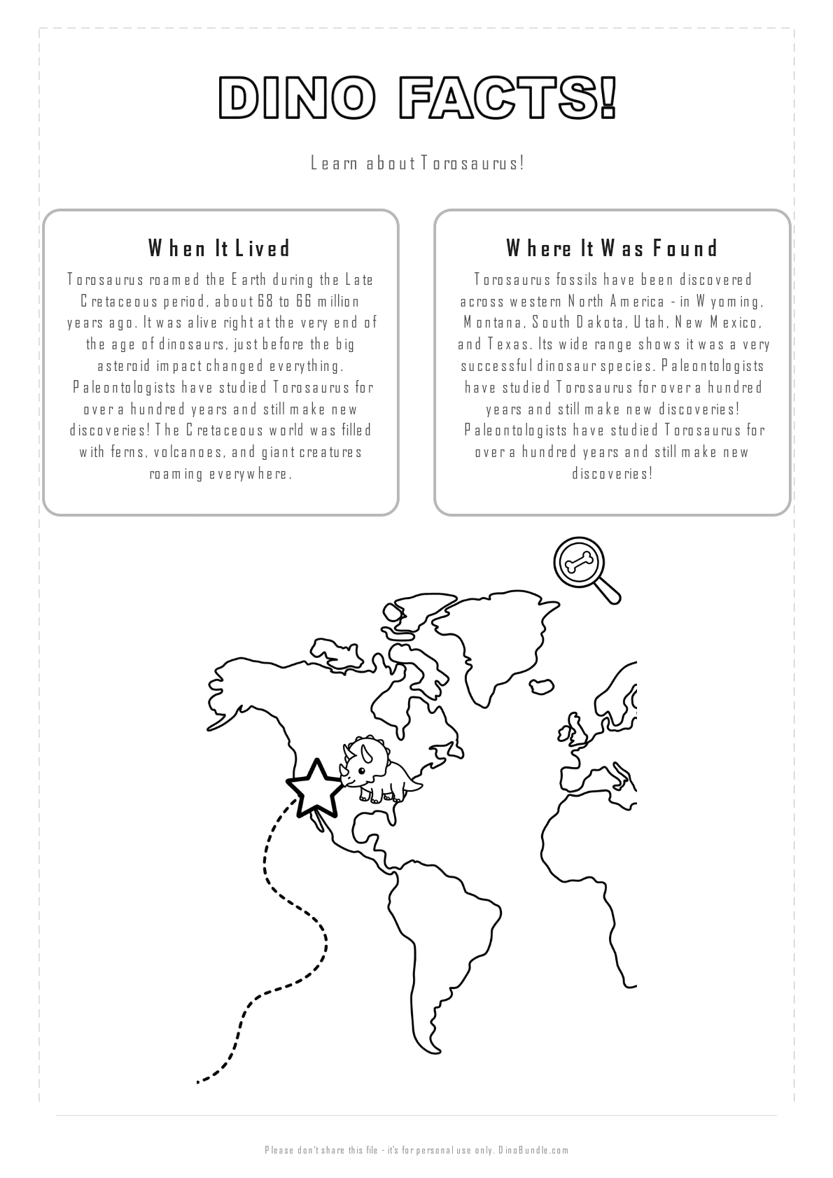Torosaurus printable page 2