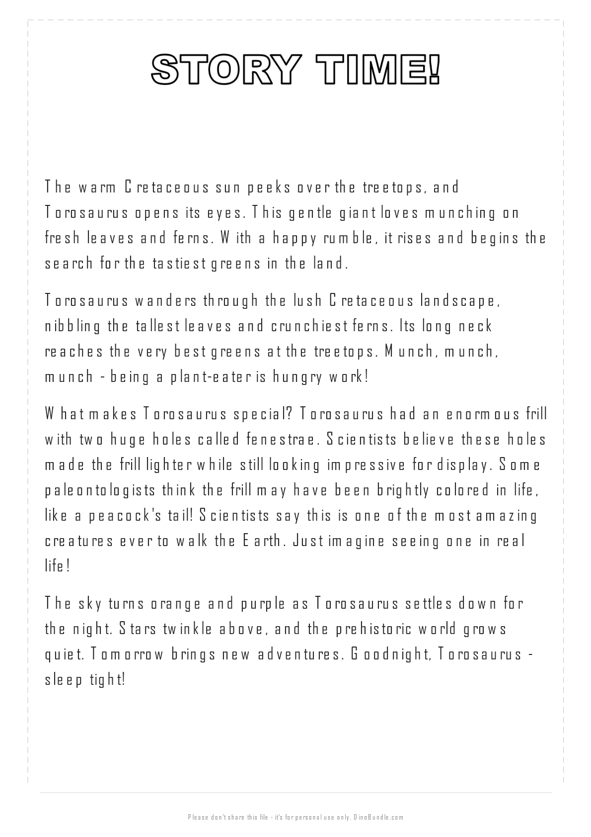 Torosaurus printable page 4