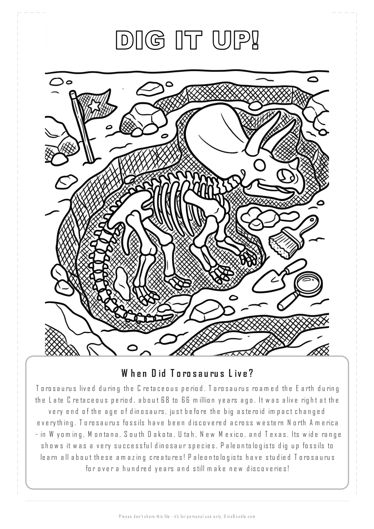 Torosaurus printable page 6