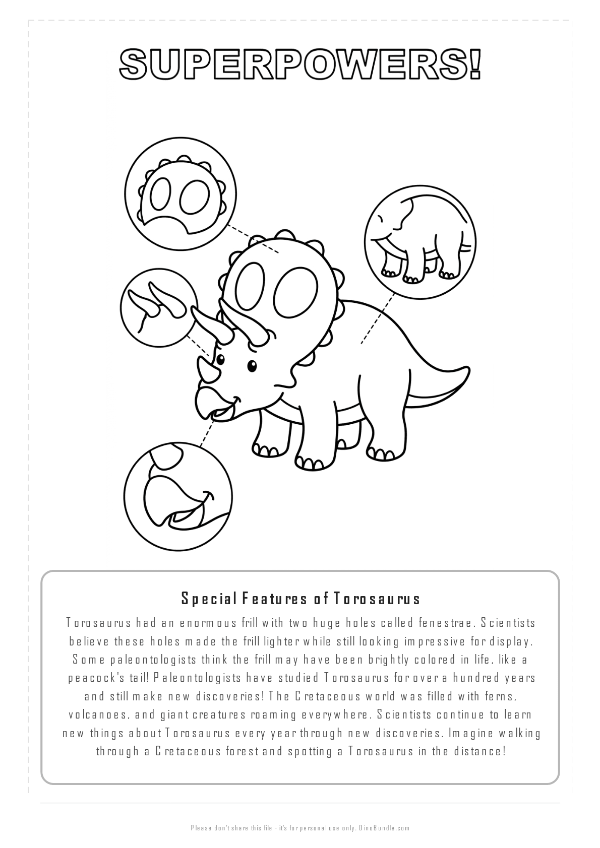 Torosaurus printable page 7