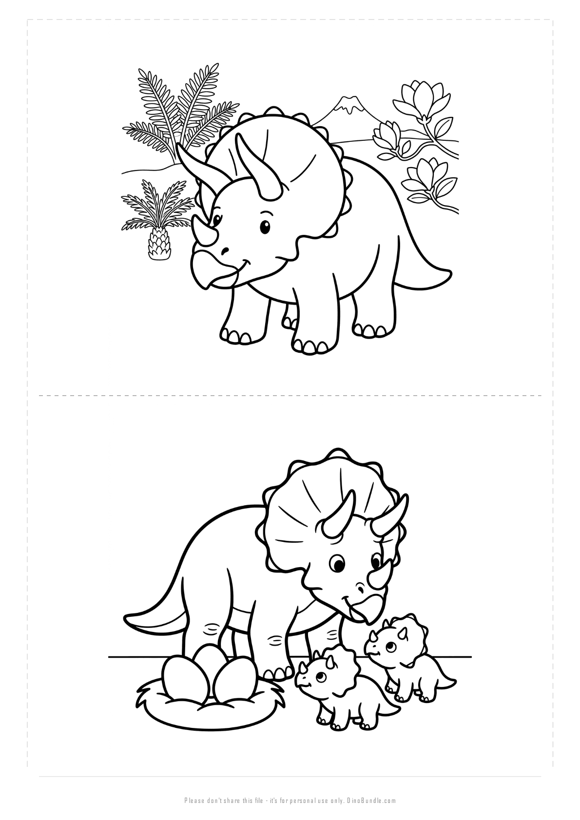 Triceratops printable page 5