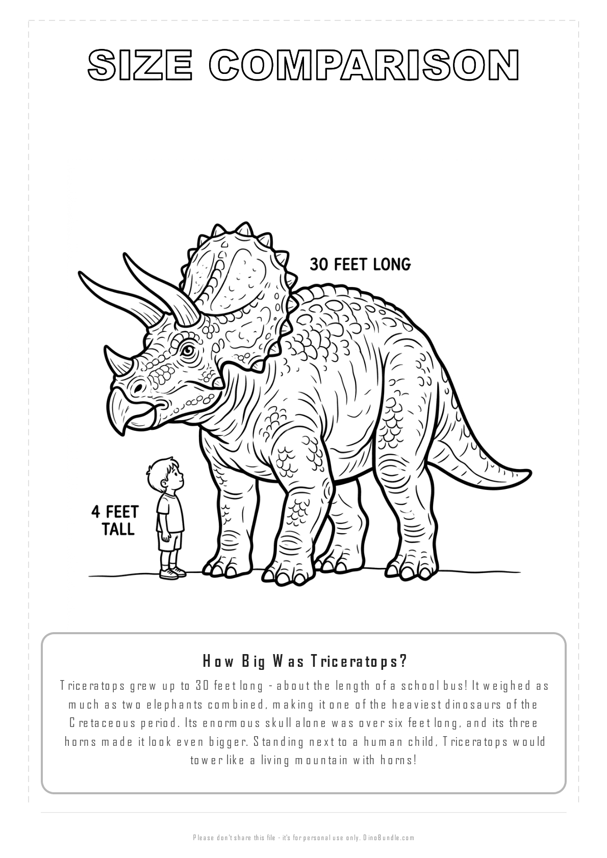 Triceratops printable page 8