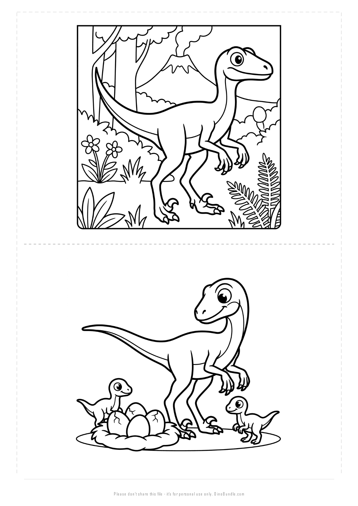 Troodon printable page 5