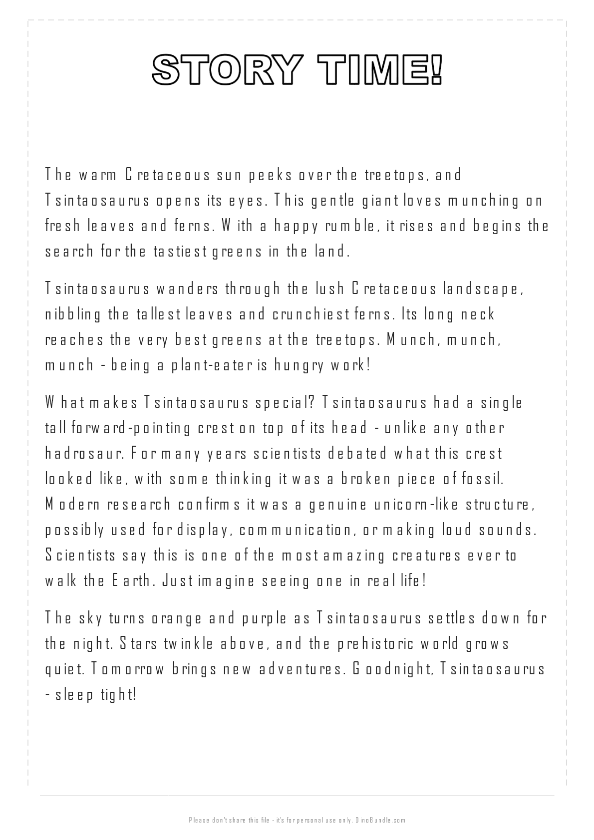 Tsintaosaurus printable page 4