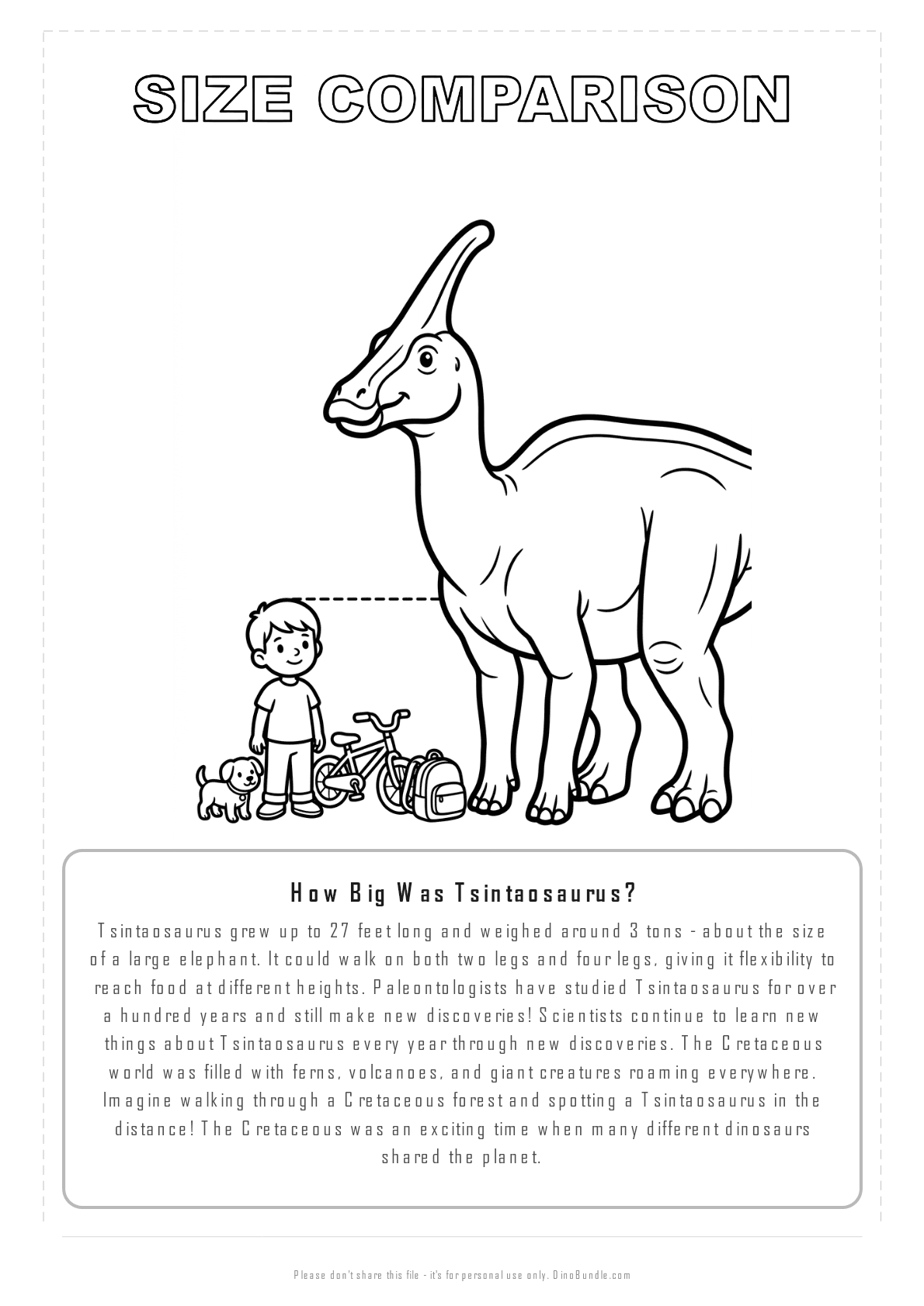 Tsintaosaurus printable page 8