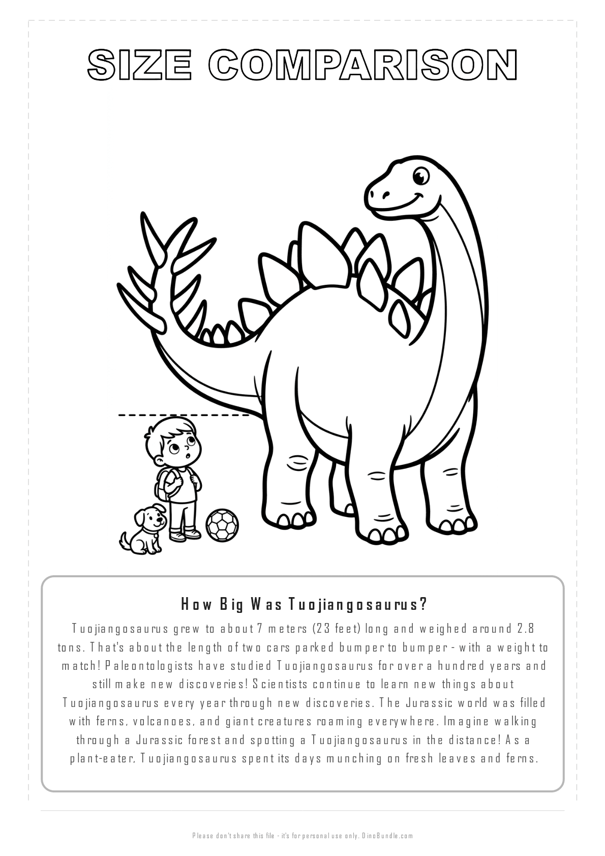 Tuojiangosaurus printable page 8