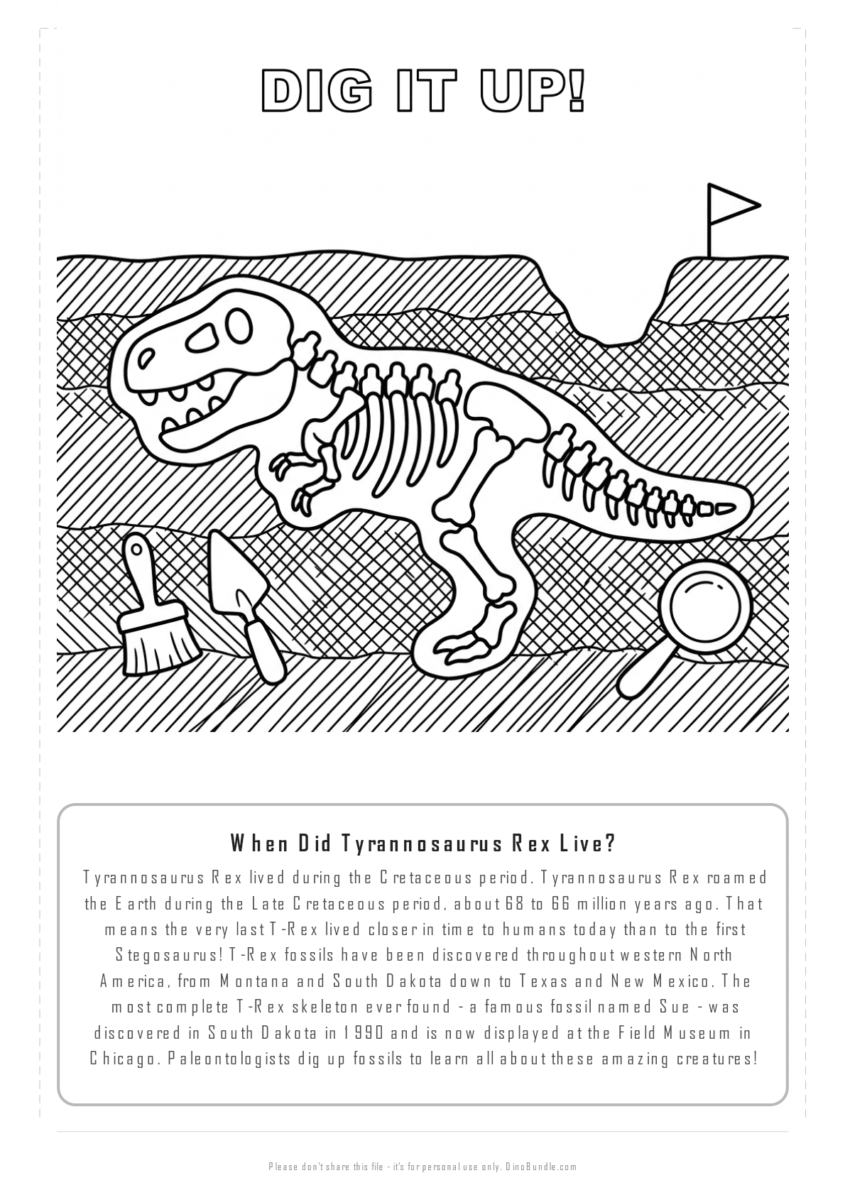 Tyrannosaurus Rex printable page 6