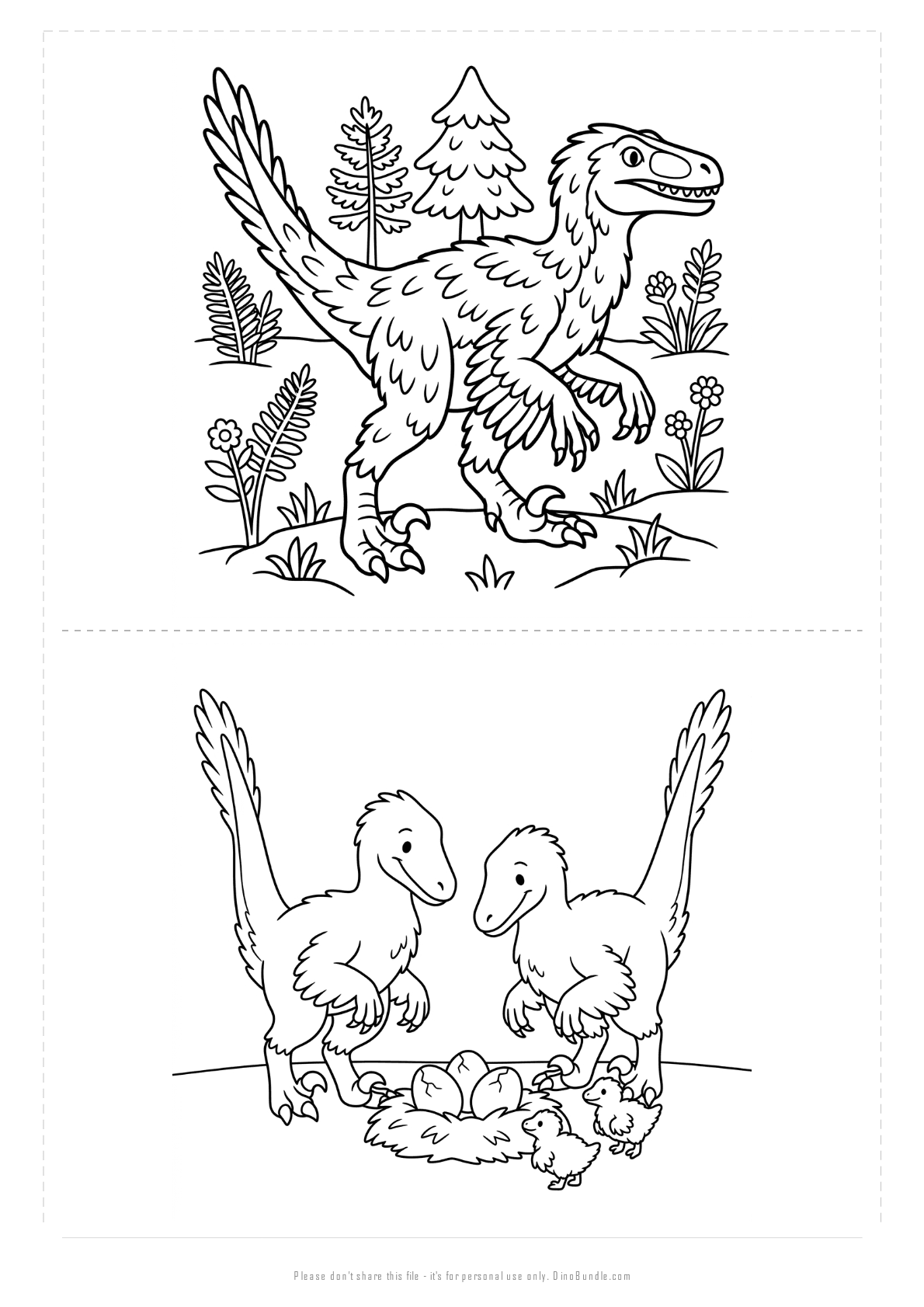 Utahraptor printable page 5