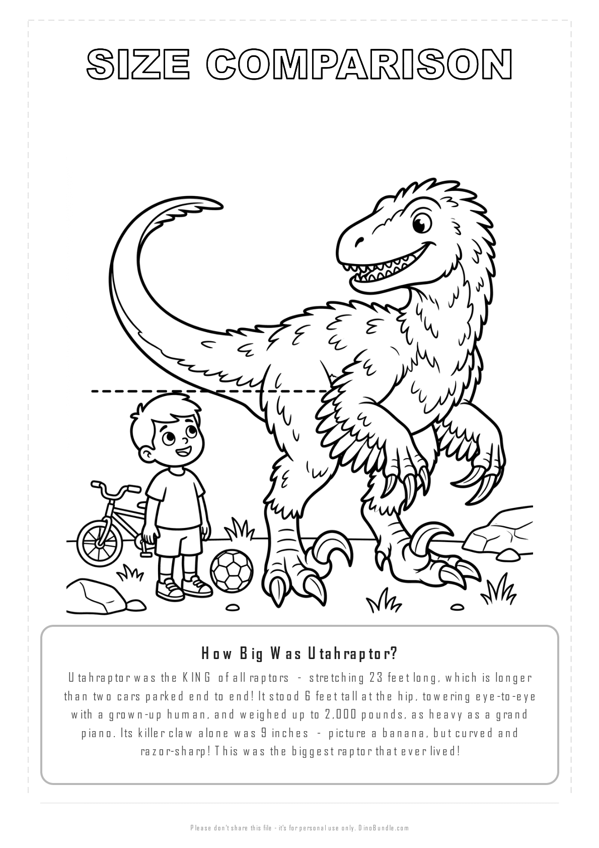 Utahraptor printable page 8