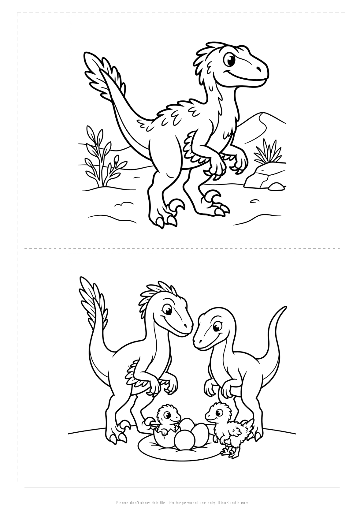 Velociraptor printable page 5