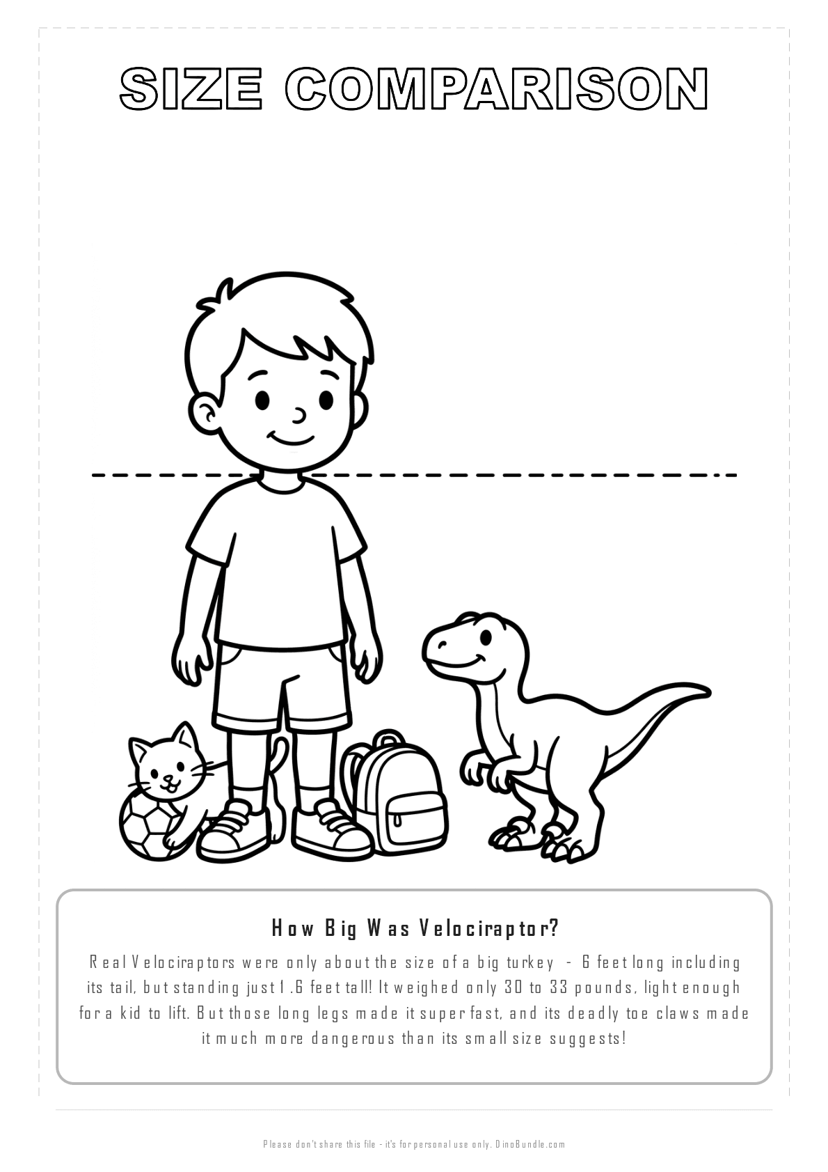 Velociraptor printable page 8