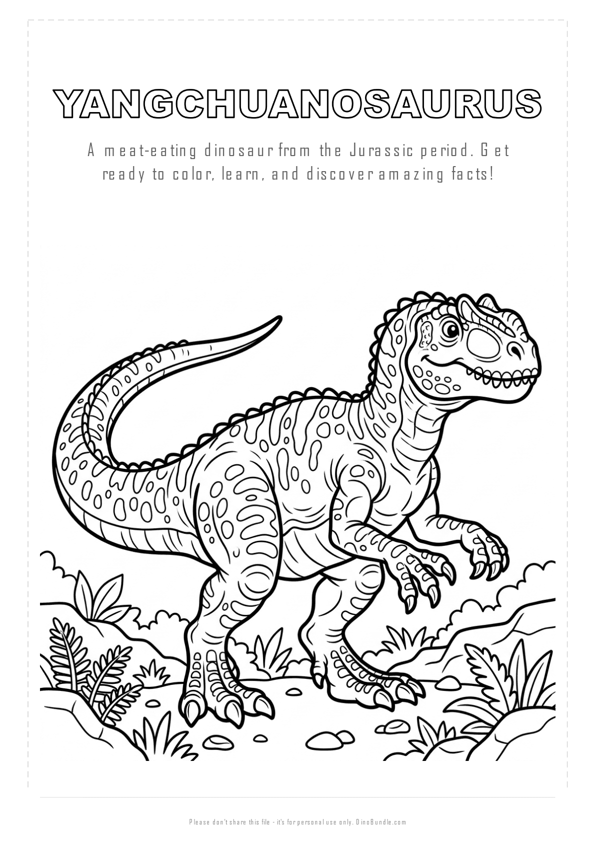 Yangchuanosaurus printable page 1