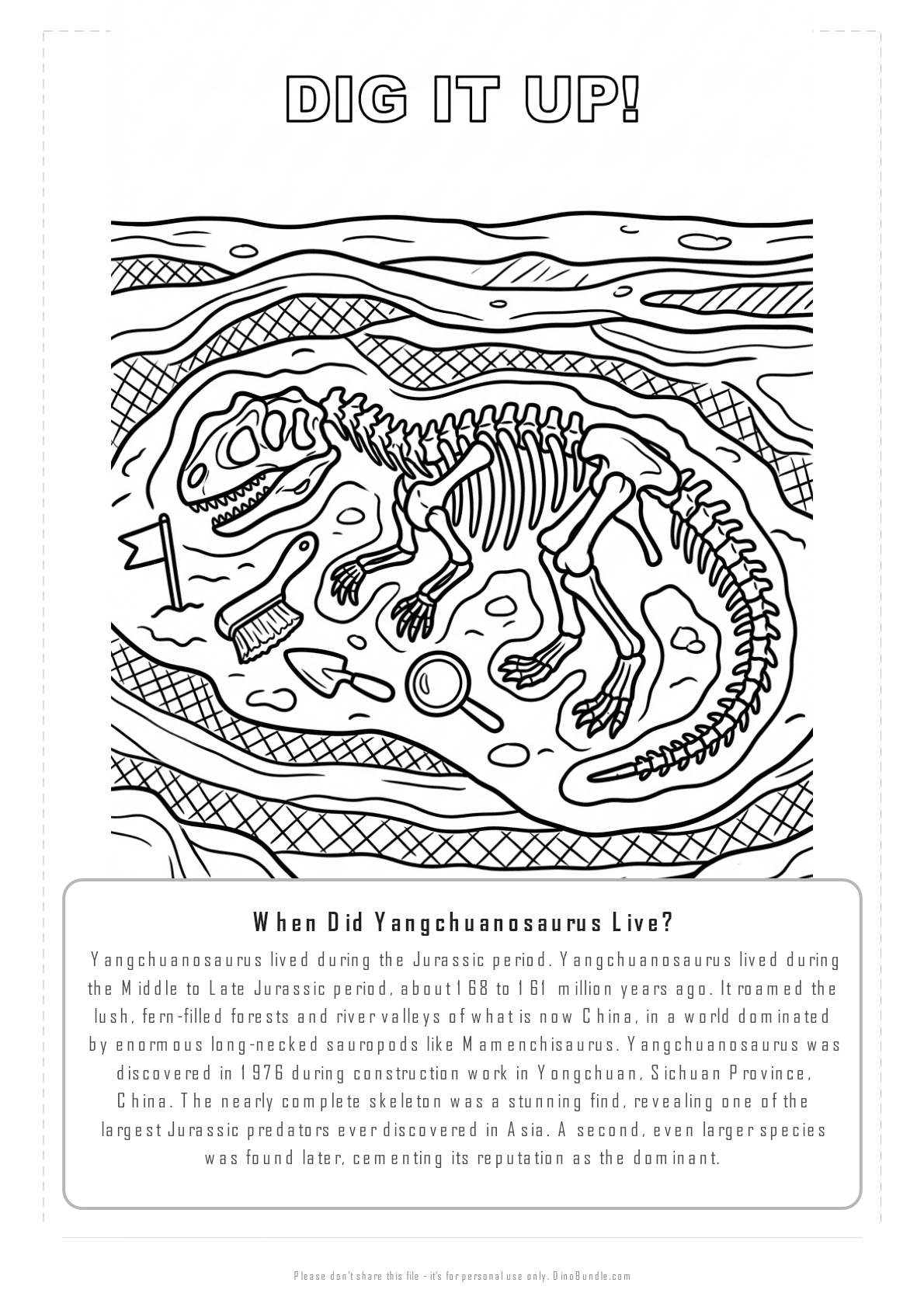 Yangchuanosaurus printable page 6