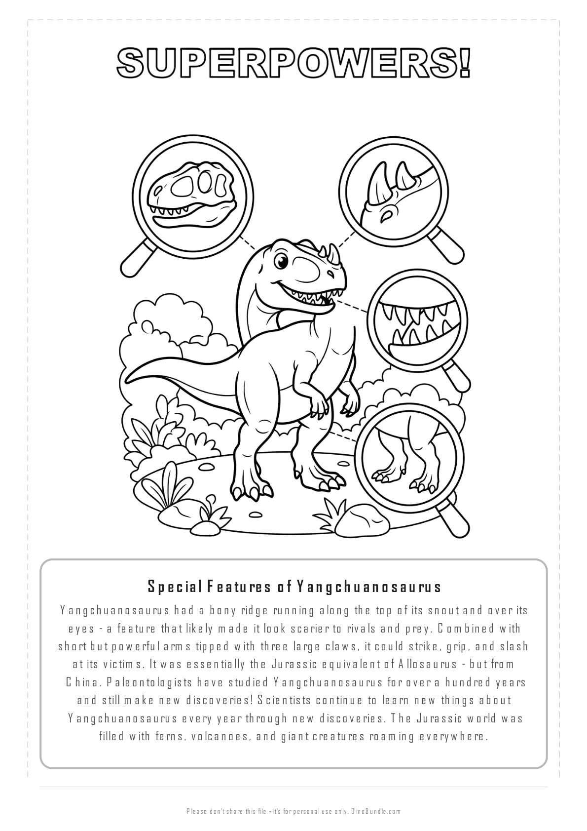 Yangchuanosaurus printable page 7
