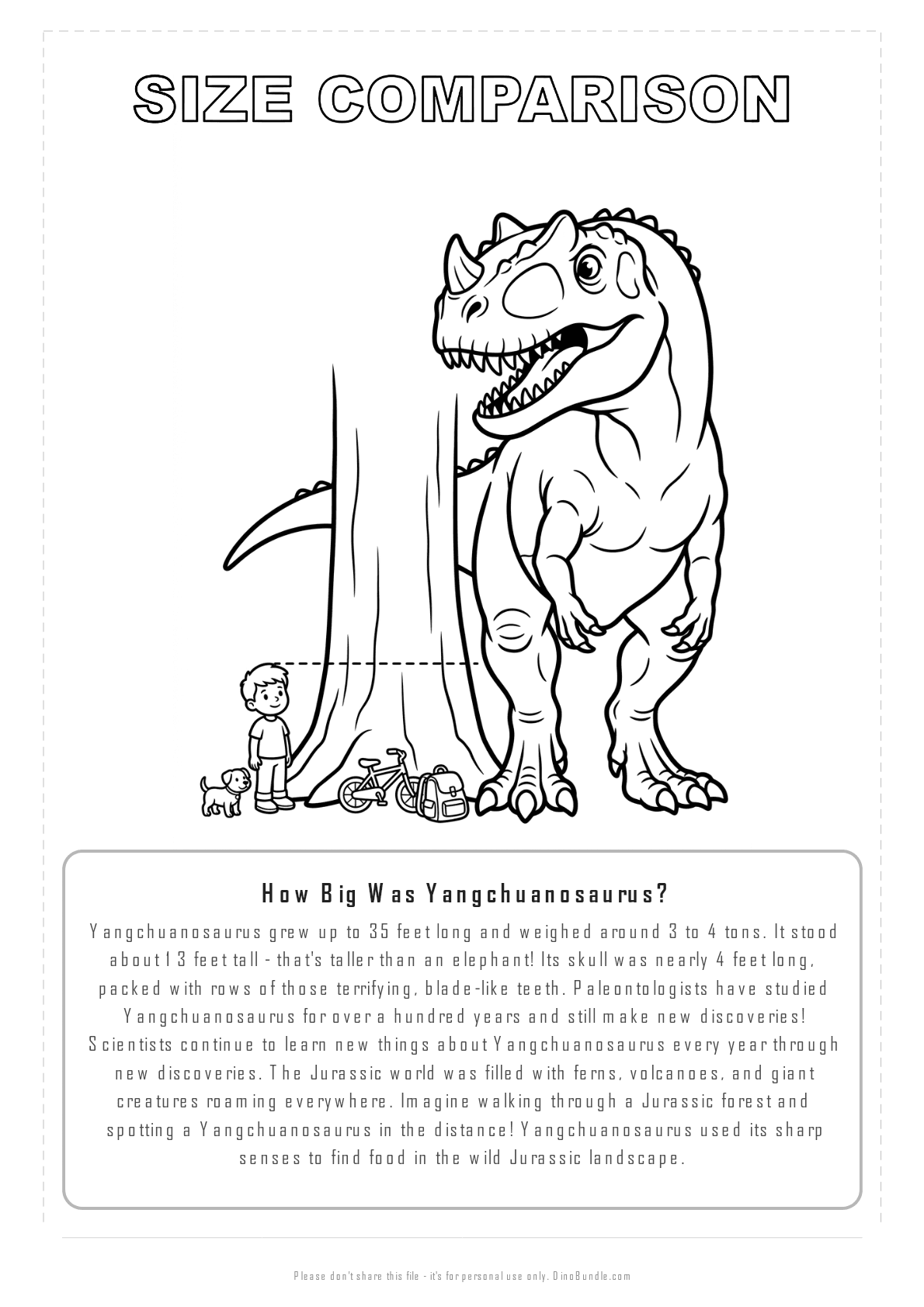 Yangchuanosaurus printable page 8